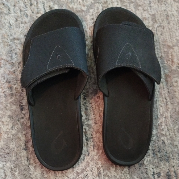 OluKai Other - OluKai Black Slide Sandals for Men